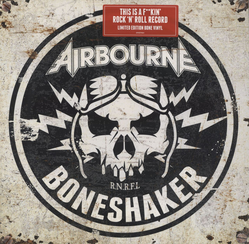 Airbourne Boneshaker - Bone Vinyl - Sealed UK vinyl LP album (LP record) SPINE794864