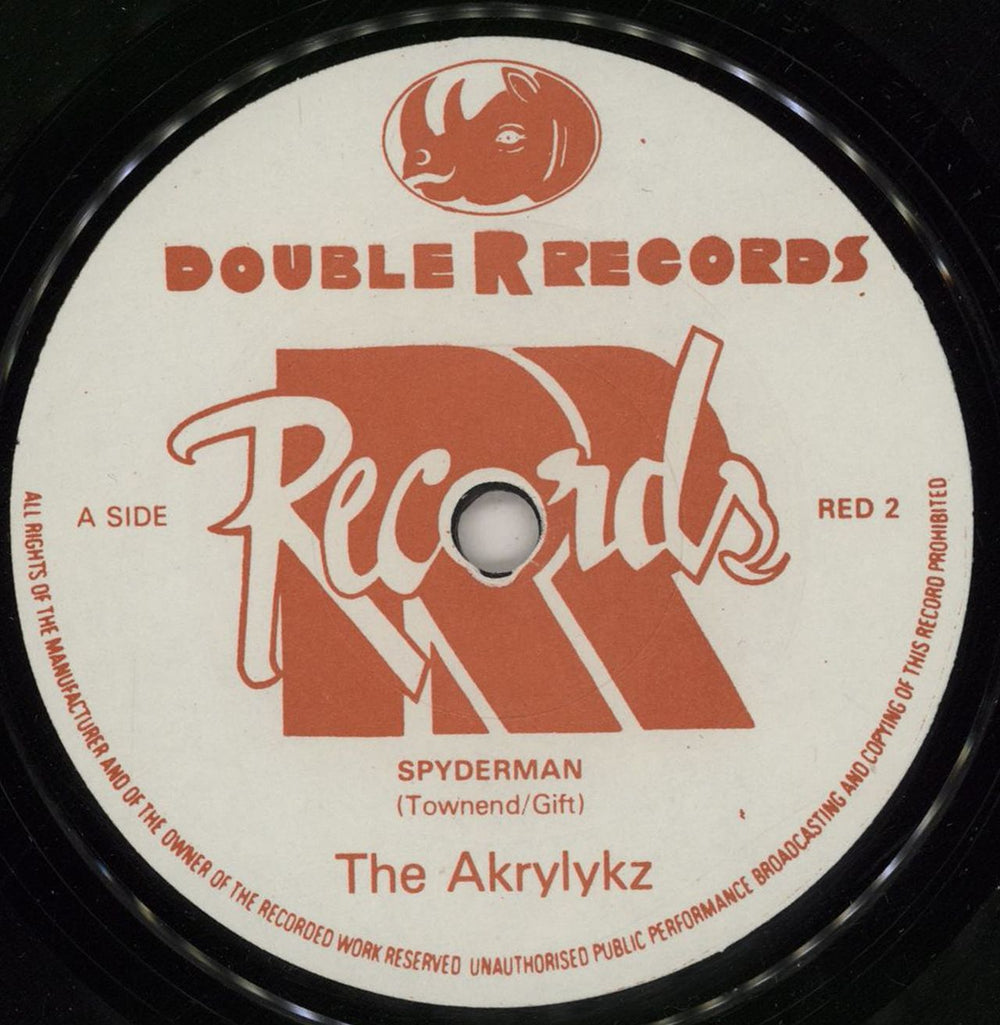 Akrylykz Spyderman / Smart Boy UK 7" vinyl single (7 inch record / 45) 22107SP760649