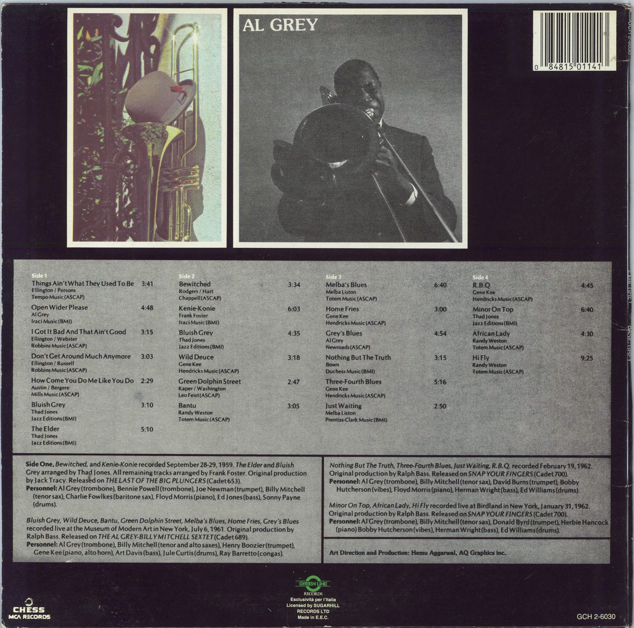 Al Grey Basic Grey Italian 2-LP vinyl record set (Double LP Album)