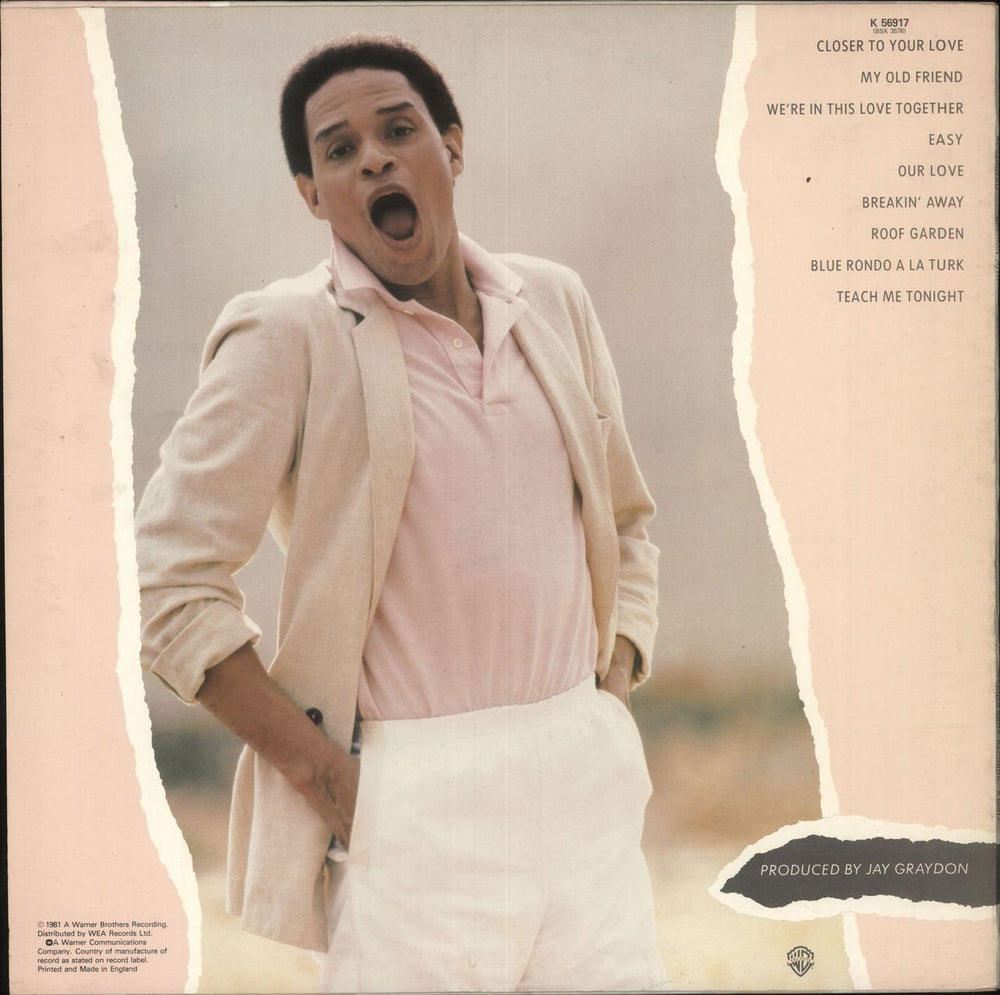 Al Jarreau Breakin' Away UK vinyl LP album (LP record)