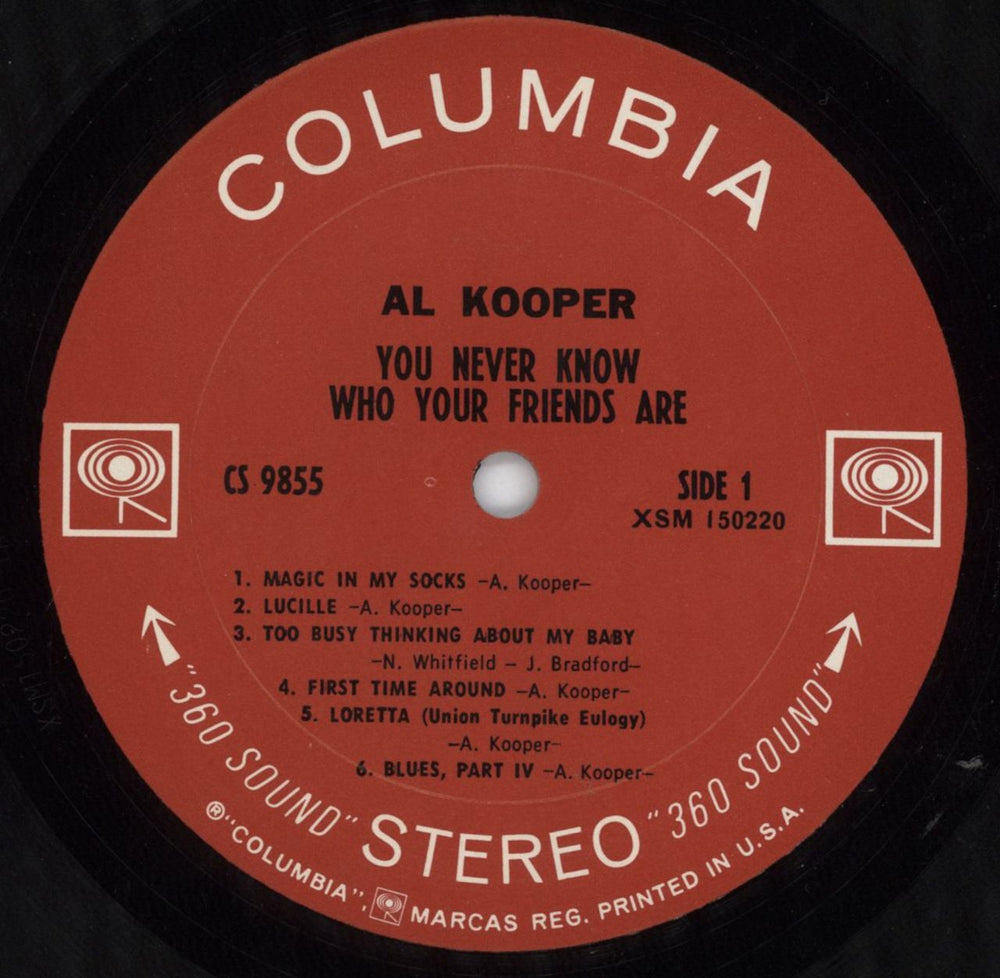 Al Kooper You Never Know Who Your Friends Are US vinyl LP album (LP record) ALKLPYO814834