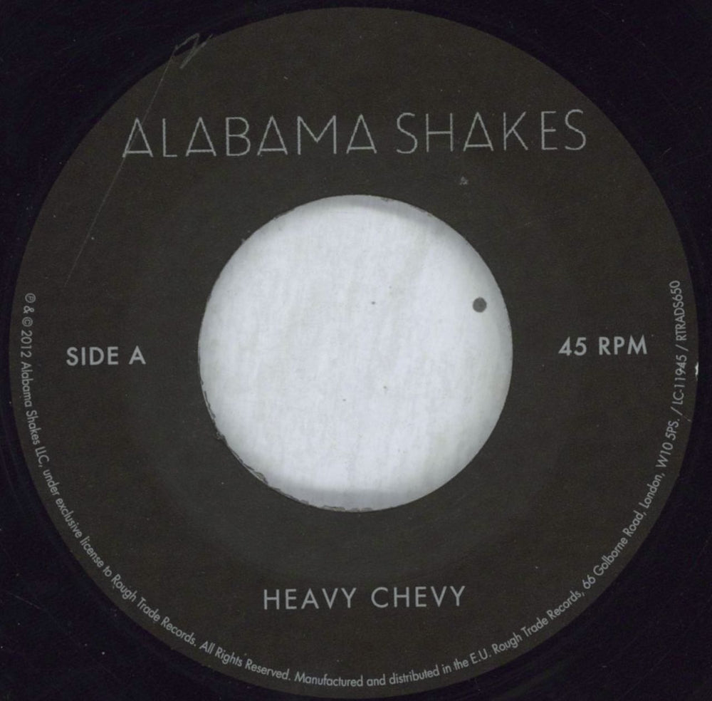 Alabama Shakes Heavy Chevy US 7" vinyl single (7 inch record / 45) 0145