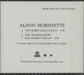 Alanis Morissette You Learn US Promo CD single (CD5 / 5") PRO-CD-8164