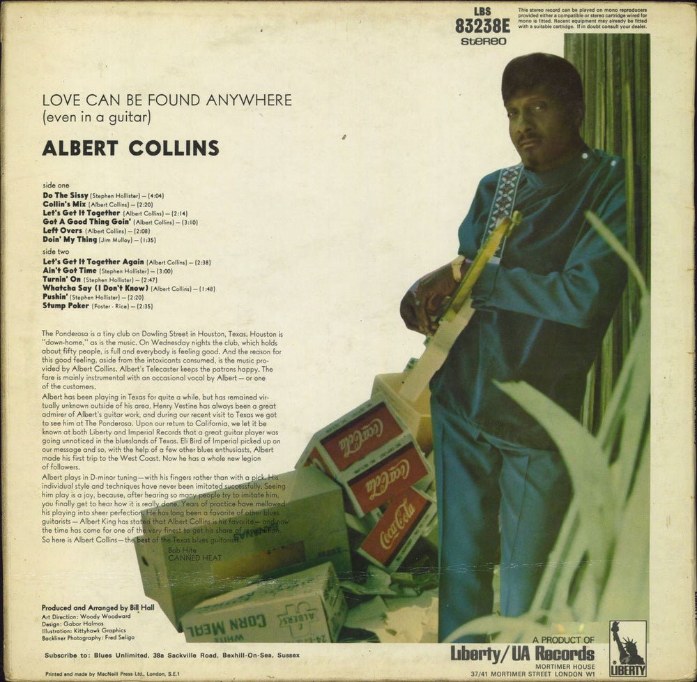 Albert Collins Love Can Be Found Anywhere (Even In A Guitar) - VG UK vinyl LP album (LP record)