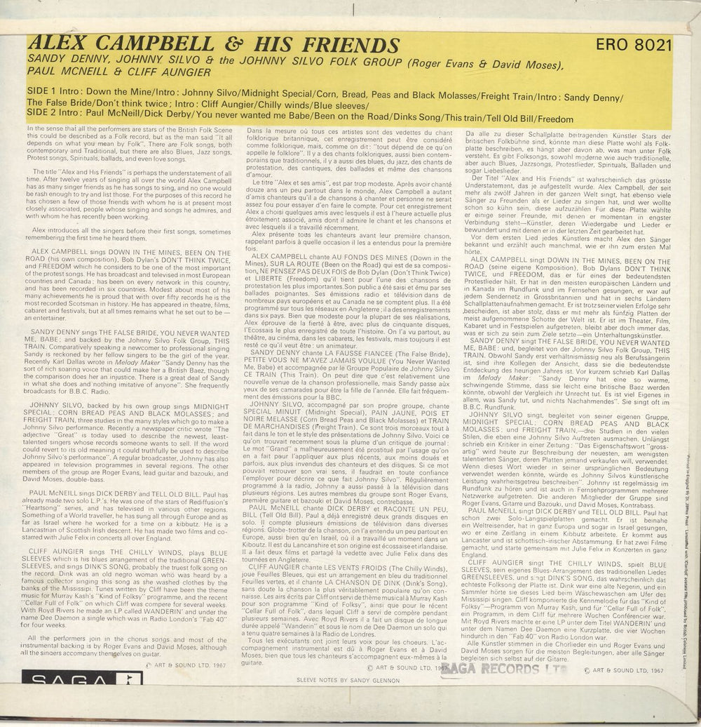 Alex Campbell Alex Campbell & His Friends UK vinyl LP album (LP record)