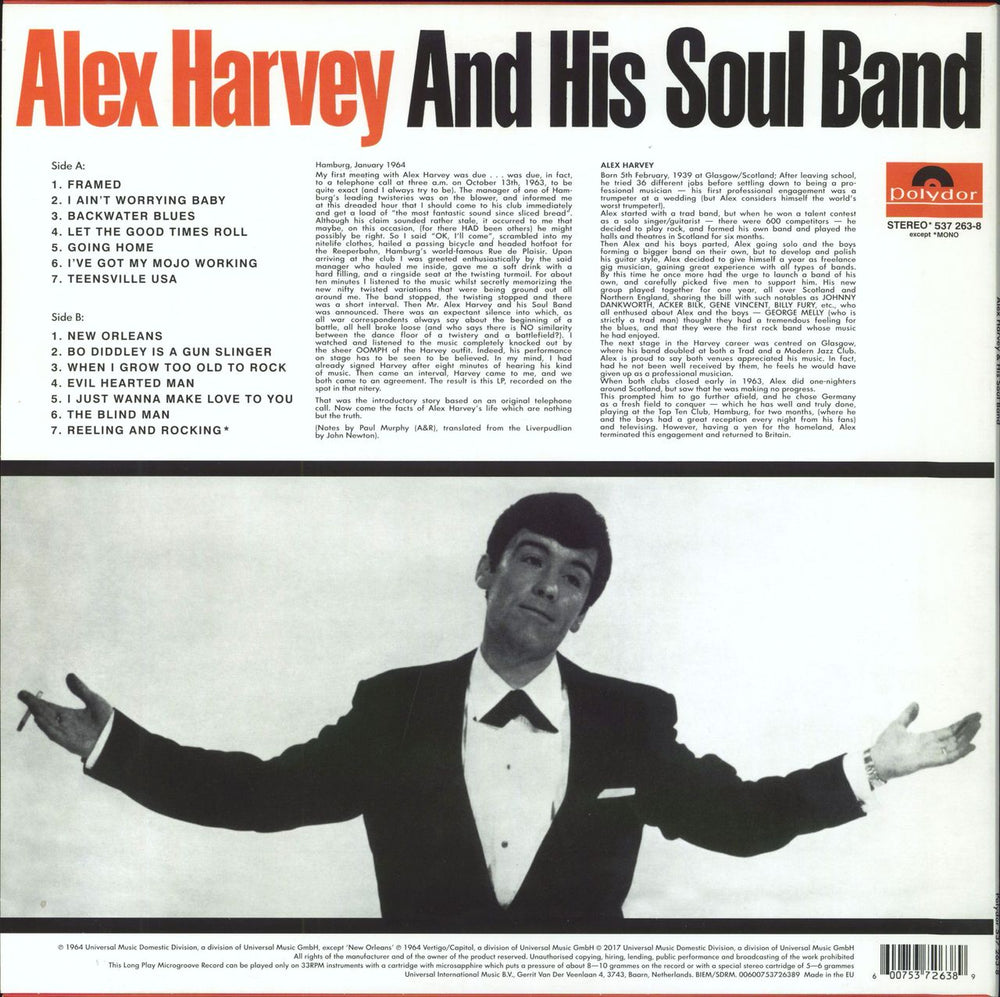 Alex Harvey (UK) Alex Harvey And His Soul Band UK vinyl LP album (LP record) 729502.1