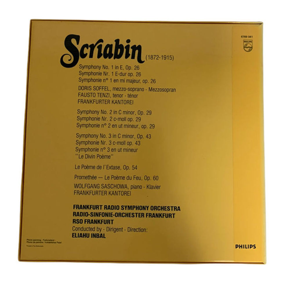 Alexander Scriabin 3 Symphonies Dutch box set S4XBXSY777906