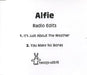 Alfie Radio Edits UK Promo CD-R acetate CDR ACETATE