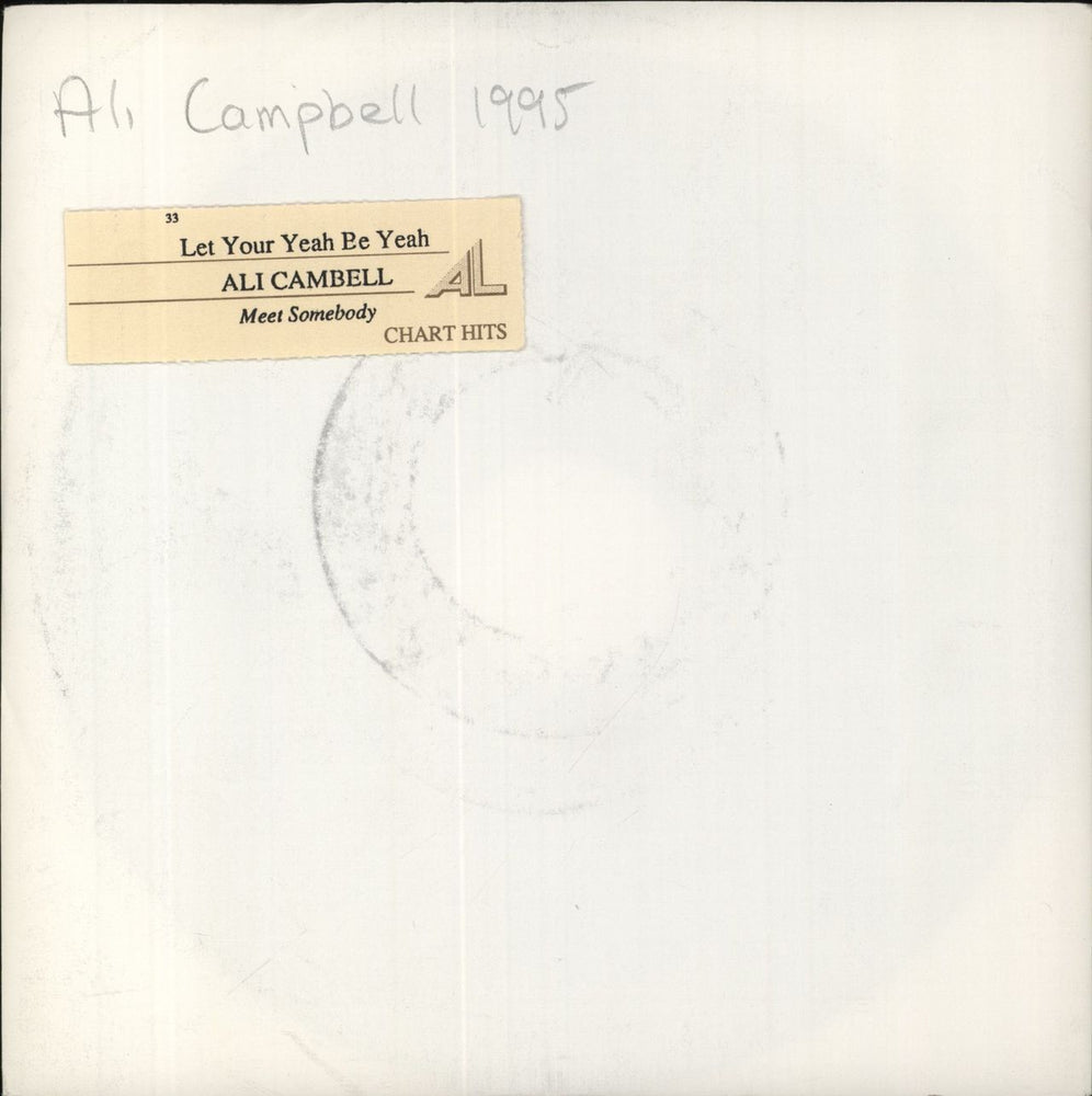 Ali Campbell Let Your Yeah Be Yeah UK Promo 7" vinyl single (7 inch record / 45) KUFFLH2