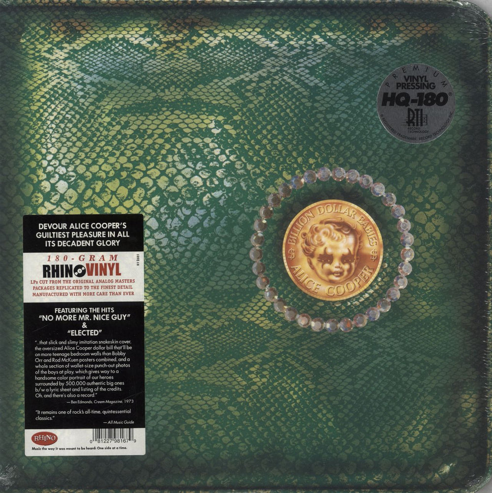 Alice Cooper Billion Dollar Babies - 180gram - Sealed US vinyl LP album (LP record) R12685