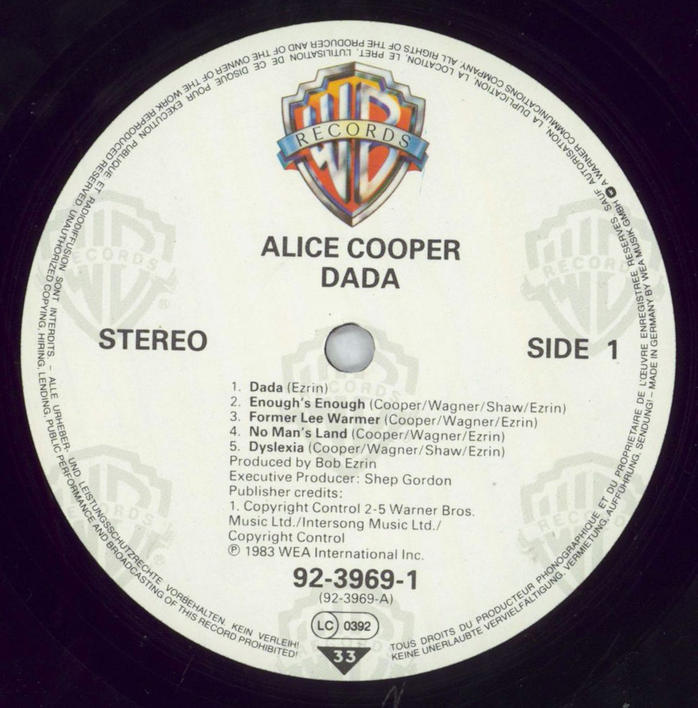 Alice Cooper DaDa - shrink German vinyl LP album (LP record) COOLPDA828239