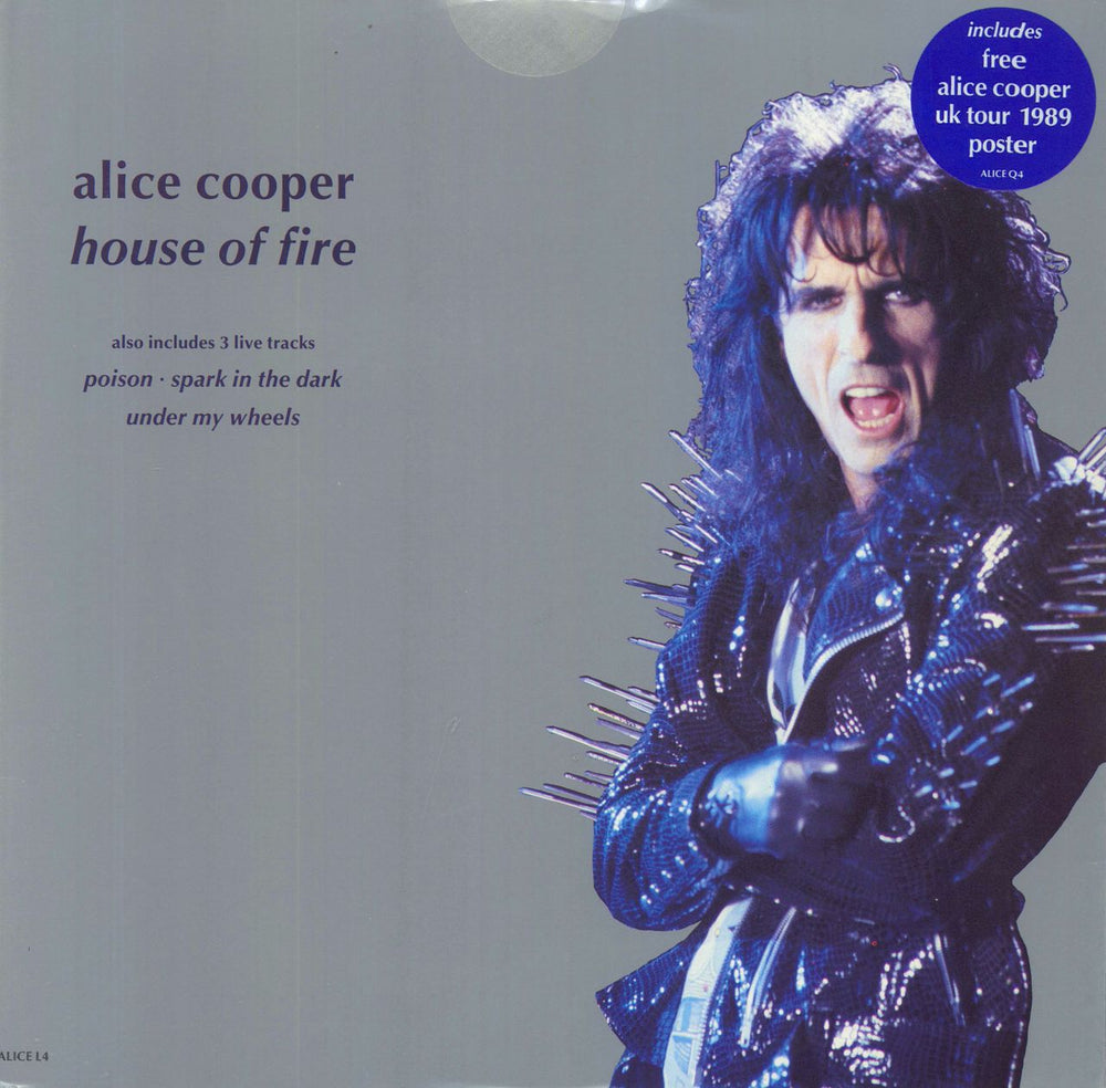 Alice Cooper House Of Fire - Sticker Sealed UK 12" vinyl single (12 inch record / Maxi-single) ALICEQ4