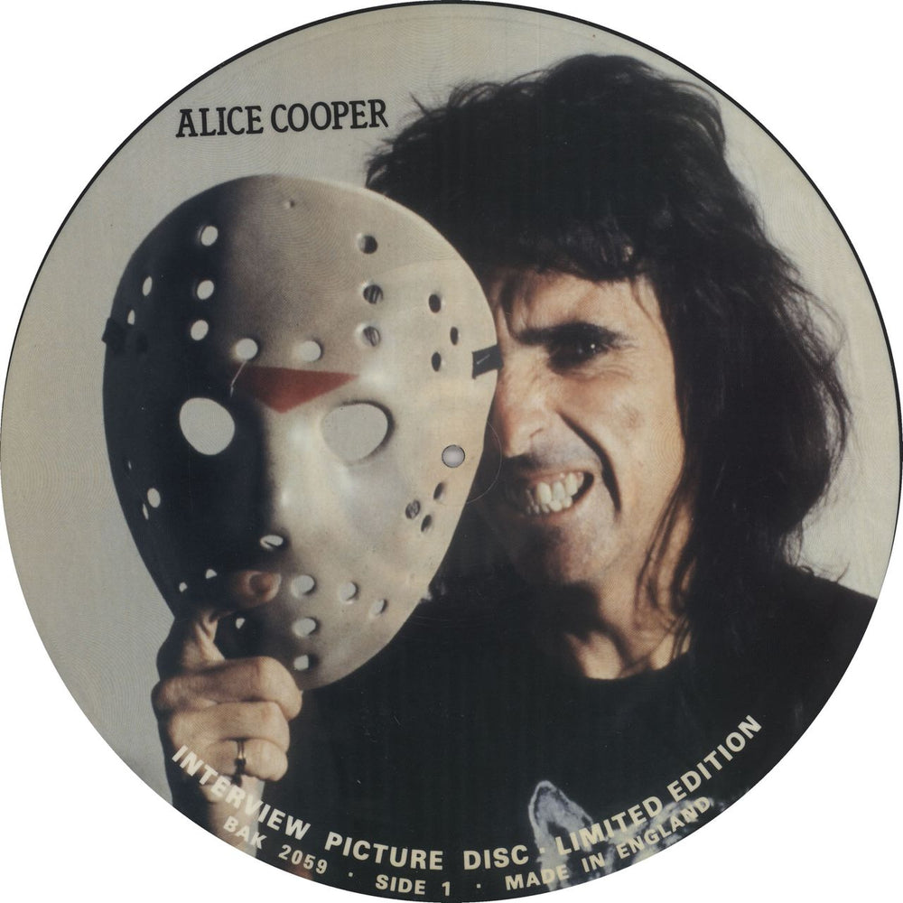 Alice Cooper Interview UK picture disc LP (vinyl picture disc album) BAK2059