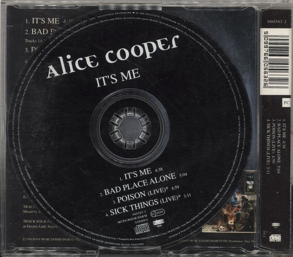 Alice Cooper It's Me UK CD single (CD5 / 5") COOC5IT31361