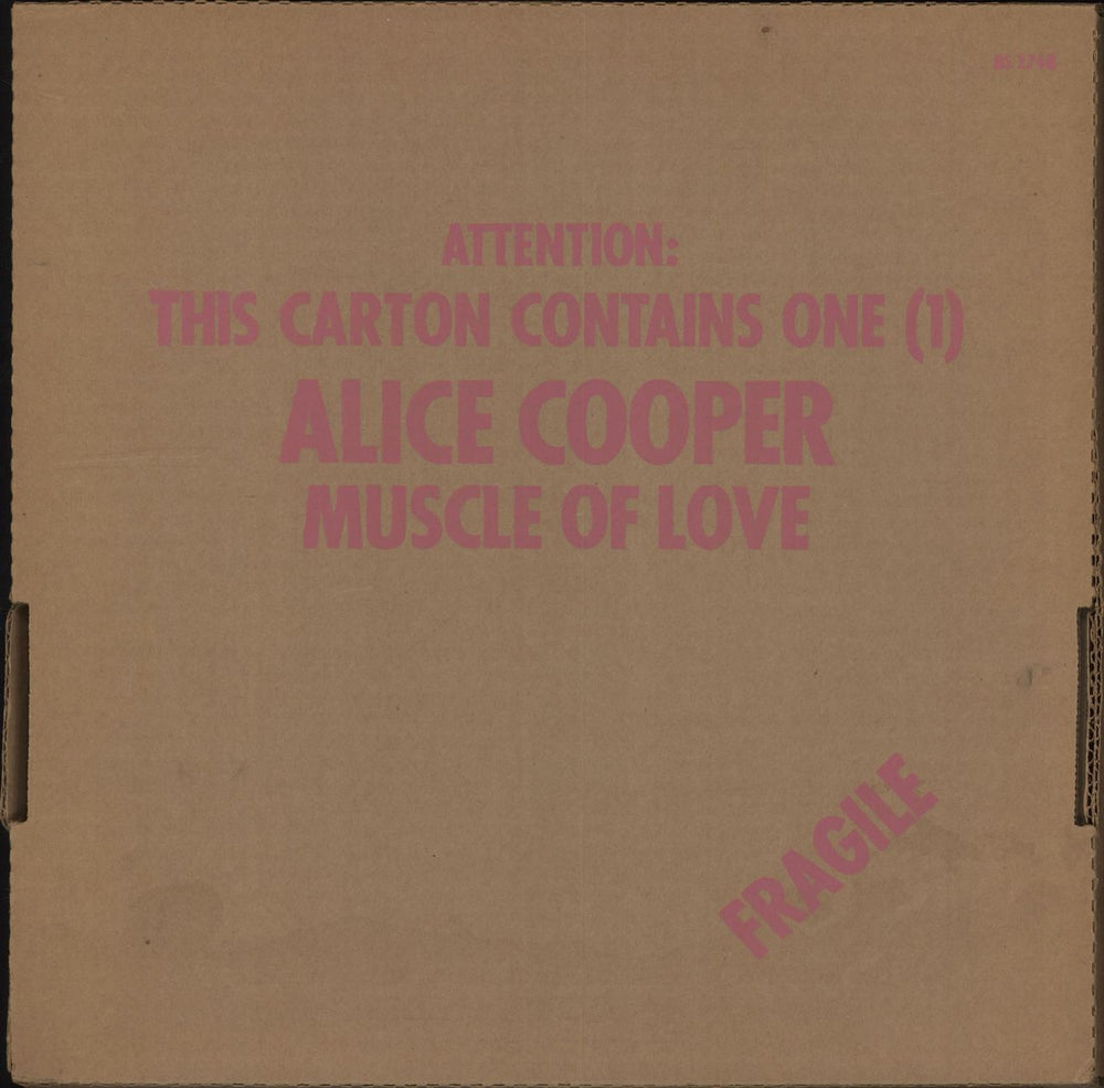 Alice Cooper Muscle Of Love - Box Sleeve US vinyl LP album (LP record) BS2748