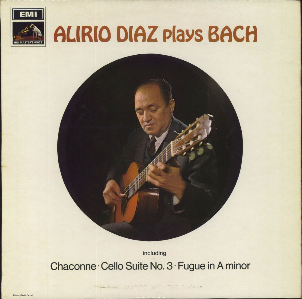 Alirio Díaz Plays Bach UK vinyl LP album (LP record) HQS1145