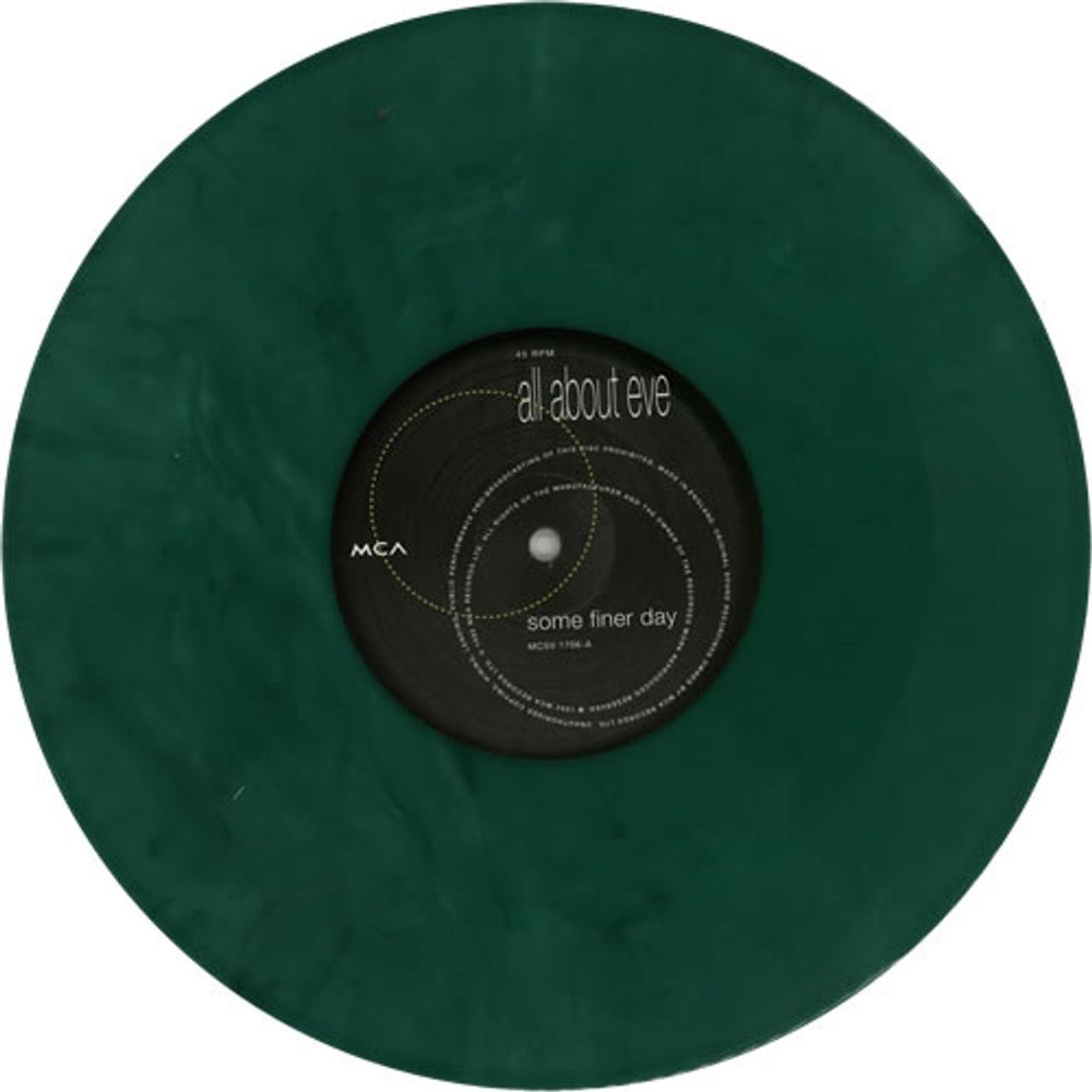 All About Eve Some Finer Day - Green Vinyl UK 10" vinyl single (10 inch record) AAE10SO88334