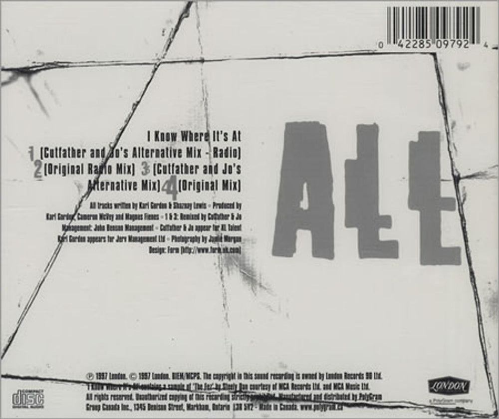 All Saints I Know Where It's At Canadian CD single (CD5 / 5") ASAC5IK117778