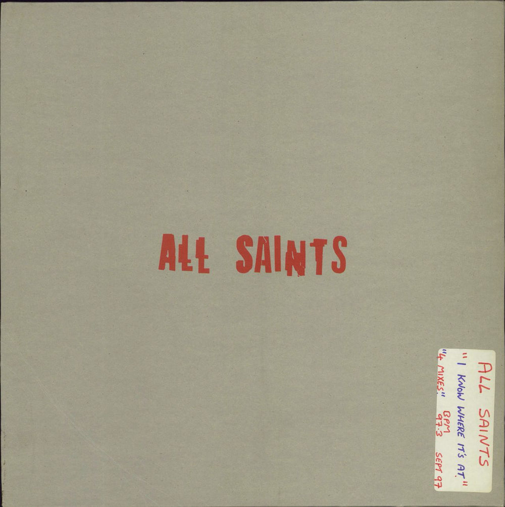 All Saints I Know Where It's At UK Promo 12" vinyl single (12 inch record / Maxi-single) RED1