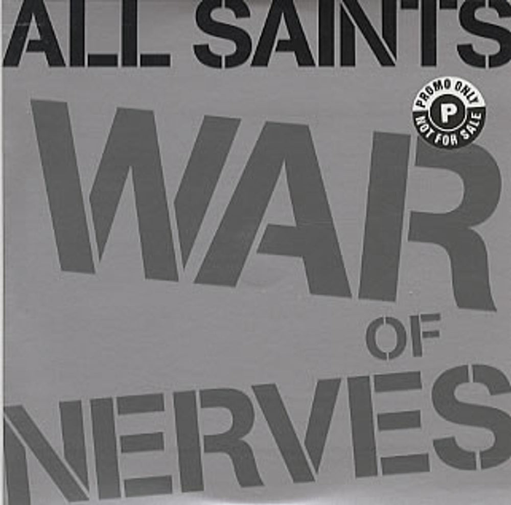 All Saints War Of Nerves UK Promo CD single (CD5 / 5") FCDJ421