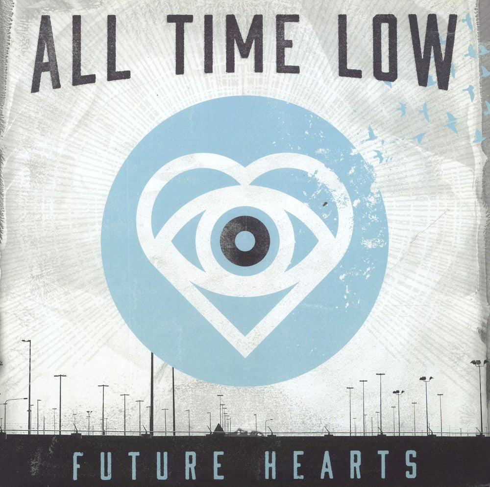 All Time Low Future Hearts - Light Blue Vinyl UK vinyl LP album (LP record) HR2129-1