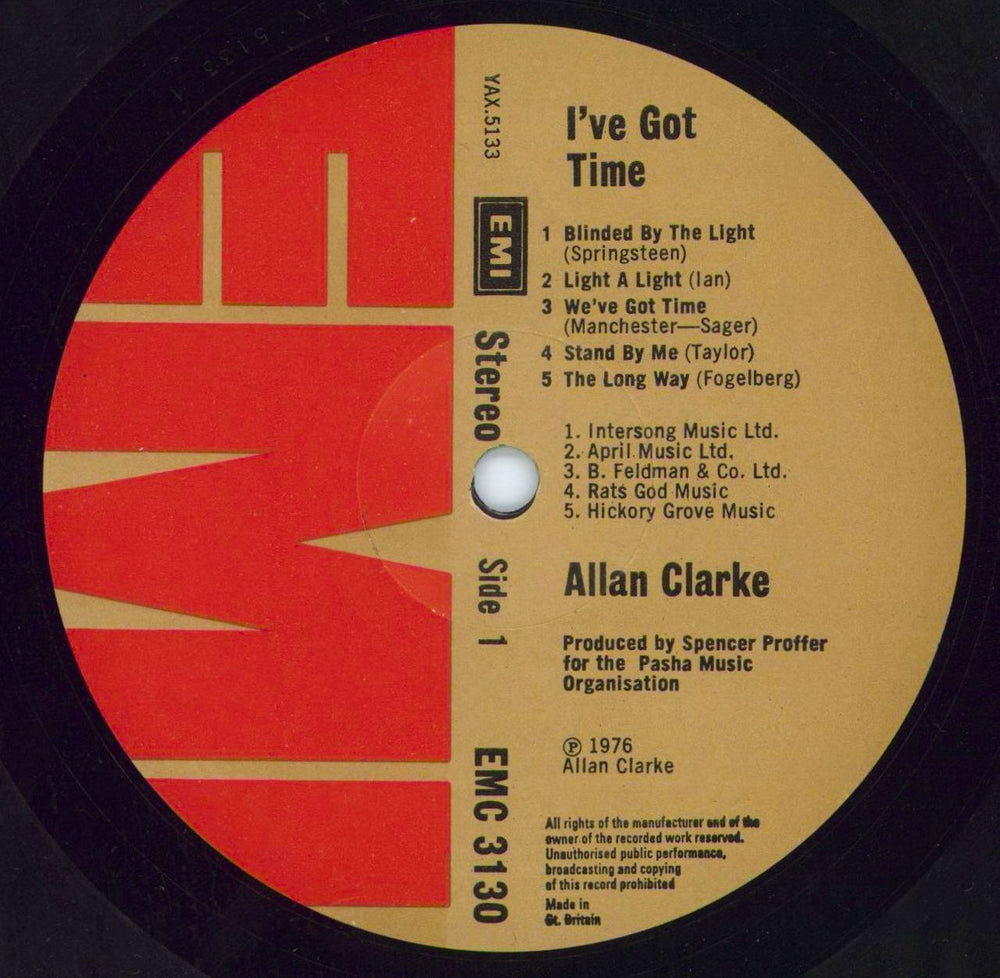 Allan Clarke I've Got Time - Sample UK vinyl LP album (LP record) ACLLPIV782203