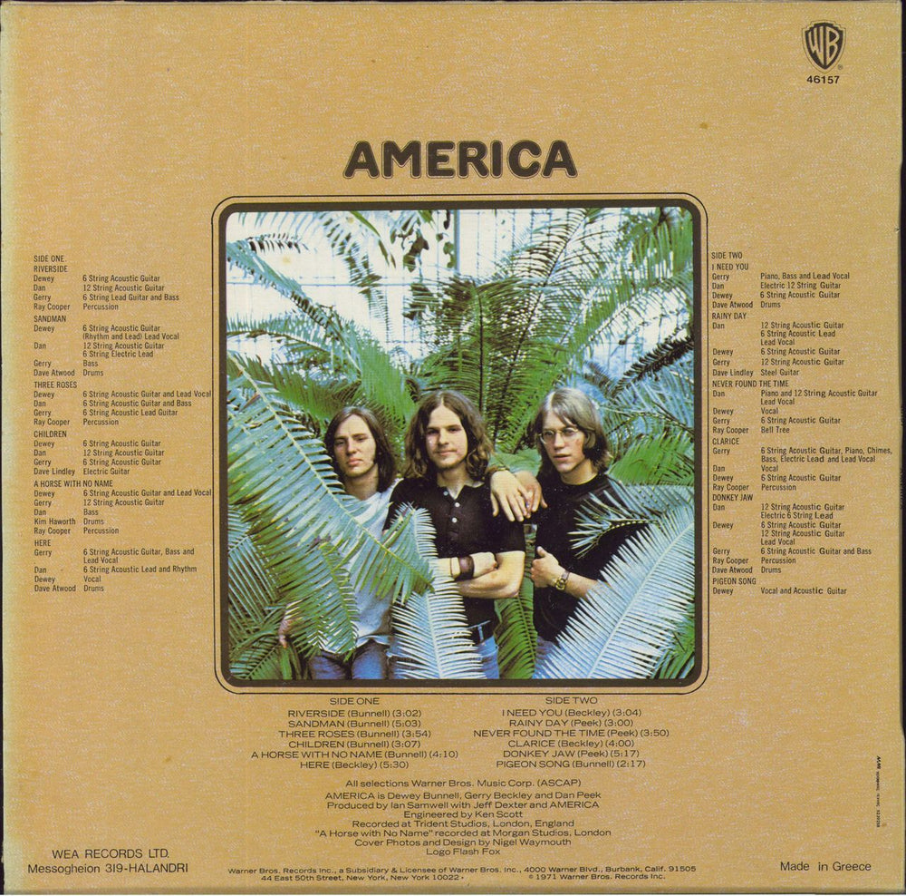 America America Greek vinyl LP album (LP record)