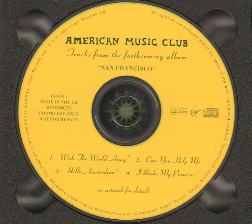 American Music Club Tracks From The Forthcoming Album San Francisco UK Promo CD single (CD5 / 5") AMUC5TR32963