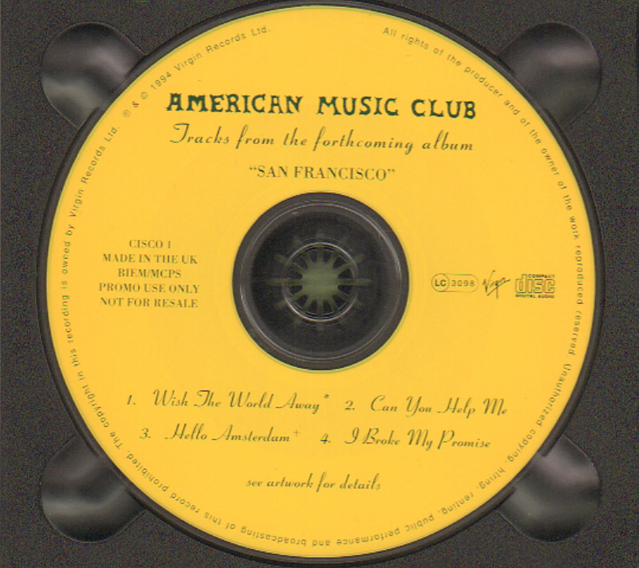 American Music Club Tracks From The Forthcoming Album San Francisco UK — 