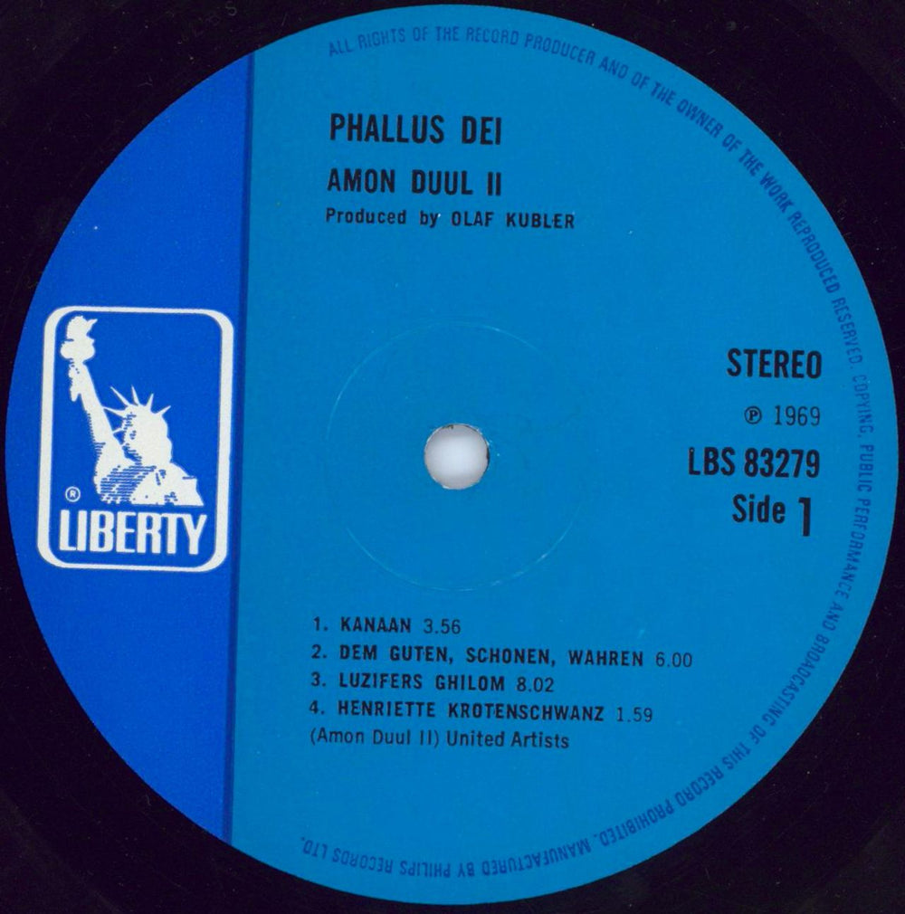 Amon Düül Phallus Dei - EX UK vinyl LP album (LP record) AMOLPPH652896