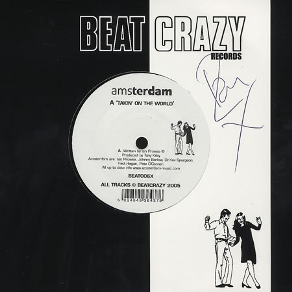 Amsterdam Takin' On The World - Autographed! UK 7" vinyl single (7 inch record / 45) BEAT006X