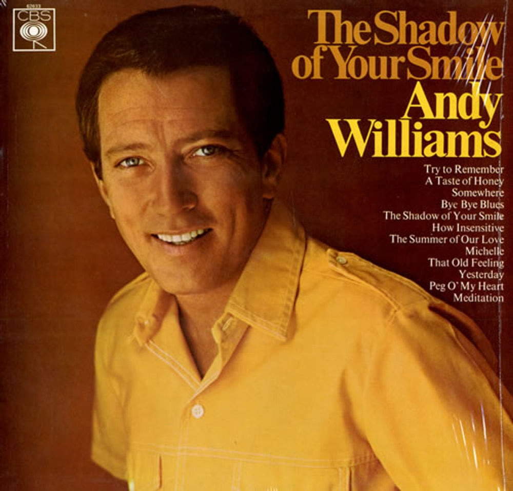 Andy Williams The Shadow Of Your Smile - 2nd UK vinyl LP album (LP record) 62633