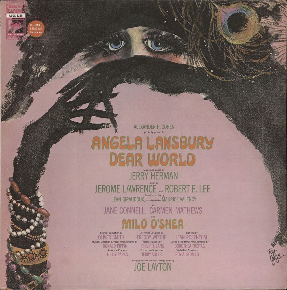 Angela Lansbury Dear World US vinyl LP album (LP record) ABOS3260