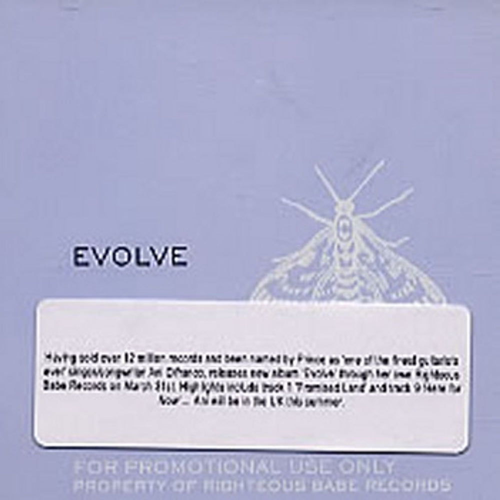 Ani Difranco Evolve - Lilac & White Sleeve US Promo CD album (CDLP) PRO20301