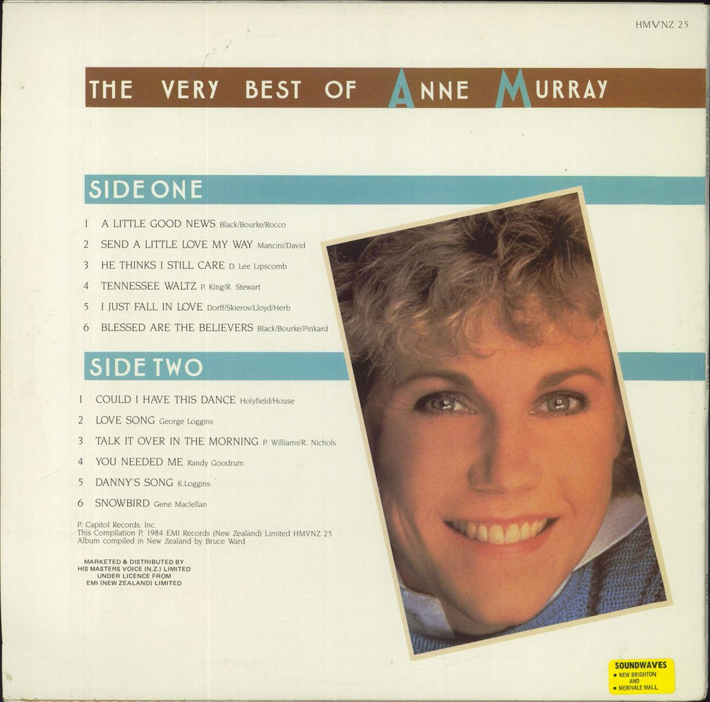 Anne Murray The Very Best Of Anne Murray New Zealand vinyl LP album (LP record)