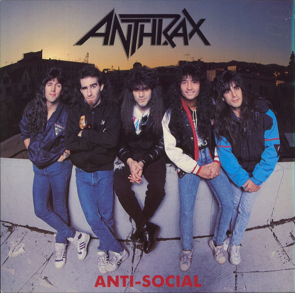 Anthrax Anti-Social - Red Vinyl UK 12" vinyl single (12 inch record / Maxi-single) 12IS409