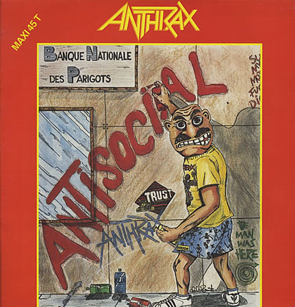 Anthrax Antisocial French 12" vinyl single (12 inch record / Maxi-single) 611796