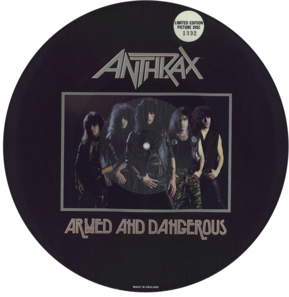 Anthrax Armed And Dangerous UK picture disc LP (vinyl picture disc album) MRS-05