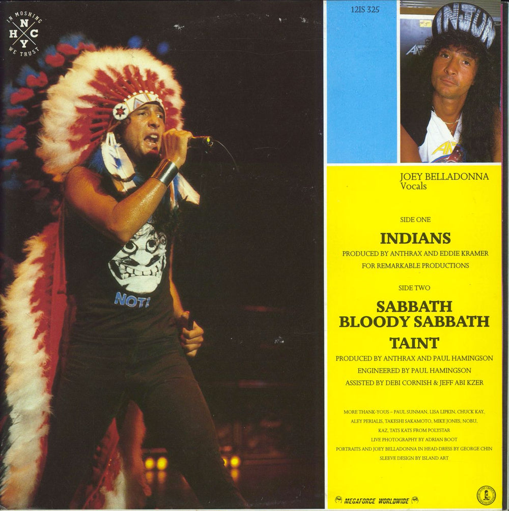 Anthrax Indians - Poster Sleeve UK 12" vinyl single (12 inch record / Maxi-single)