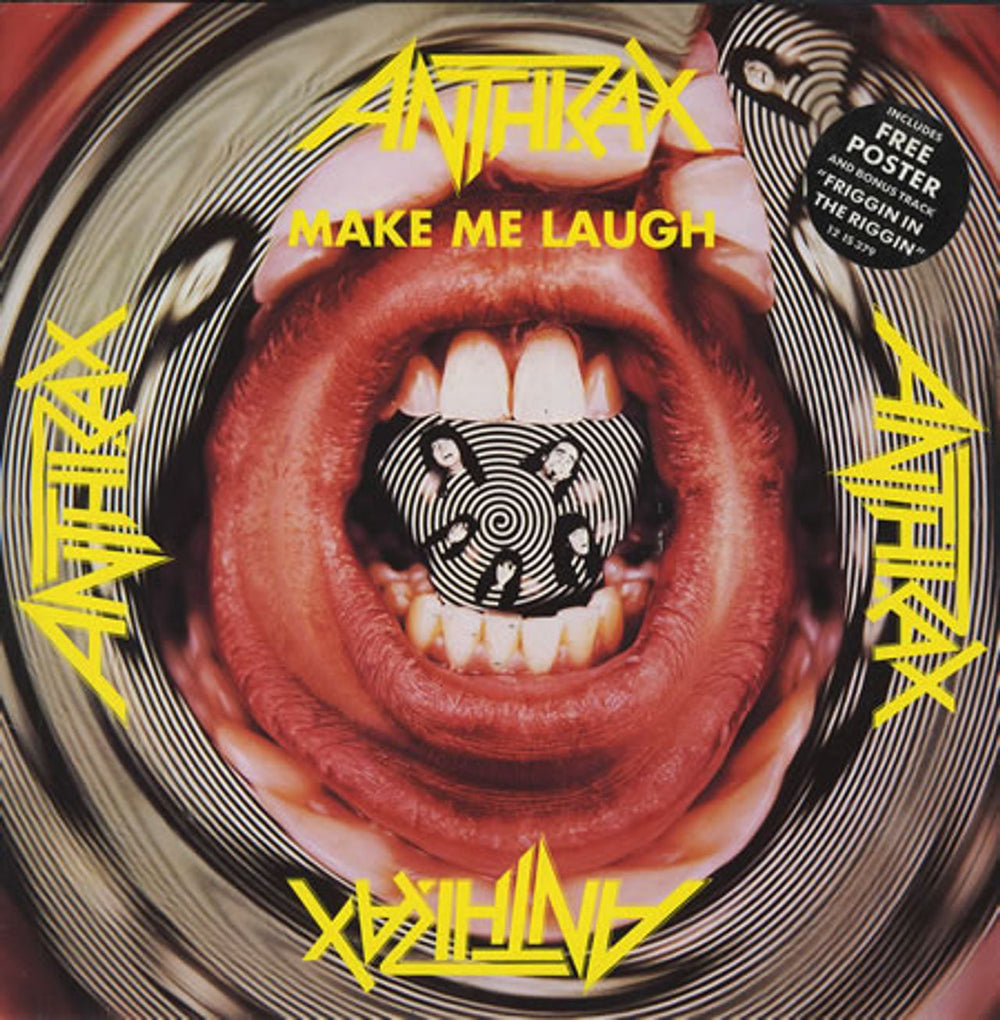 Anthrax Make Me Laugh + Poster UK 12" vinyl single (12 inch record / Maxi-single) 12IS379