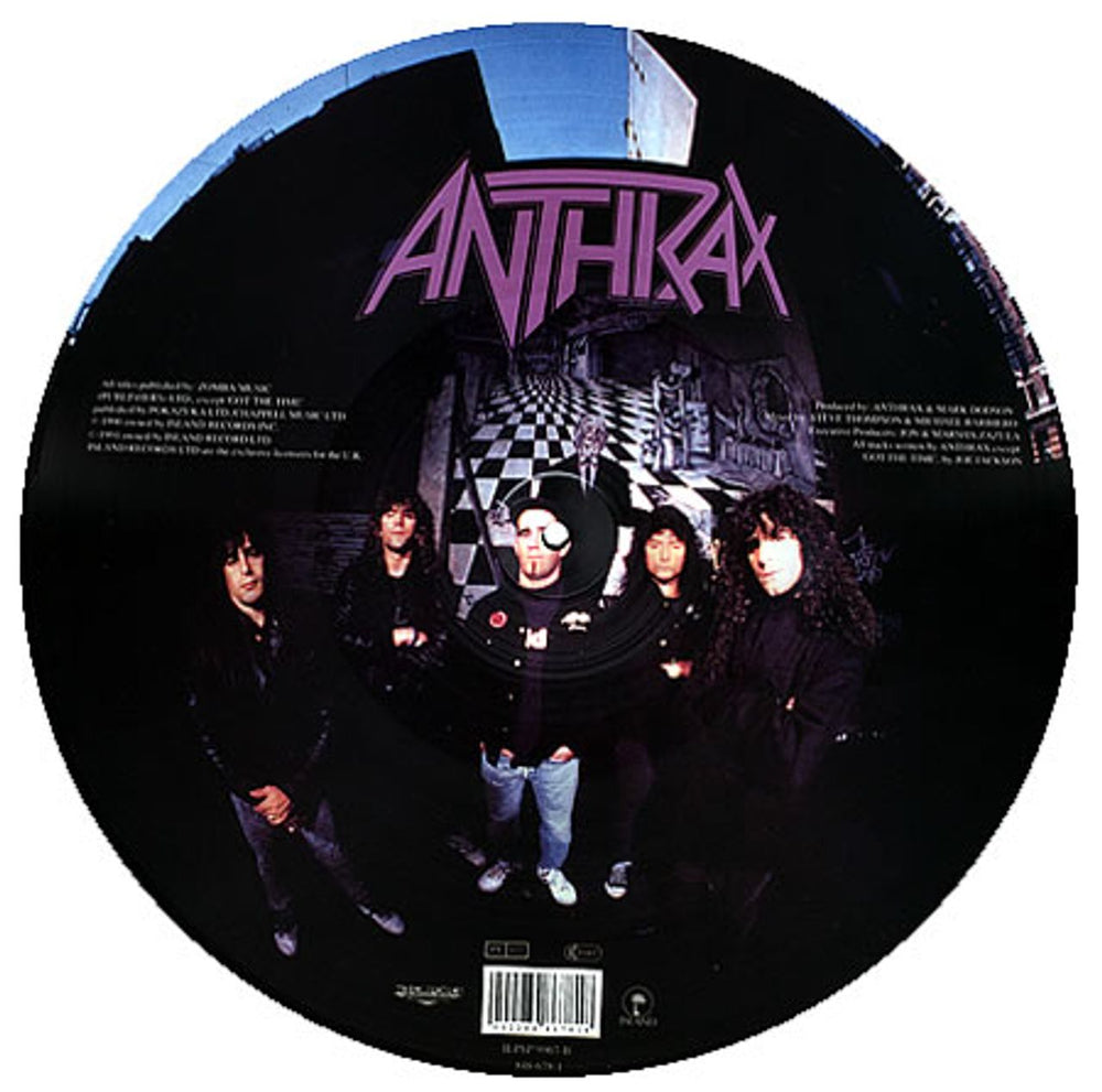 Anthrax Persistence Of Time - EX UK picture disc LP (vinyl picture disc album) ANXPDPE193717