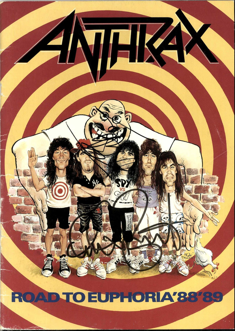 Anthrax Road To Euphoria '88 '89 - Autographed UK tour programme TOUR PROGRAMME