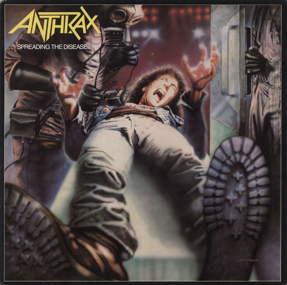 Anthrax Spreading The Disease - EX UK vinyl LP album (LP record) MFN62