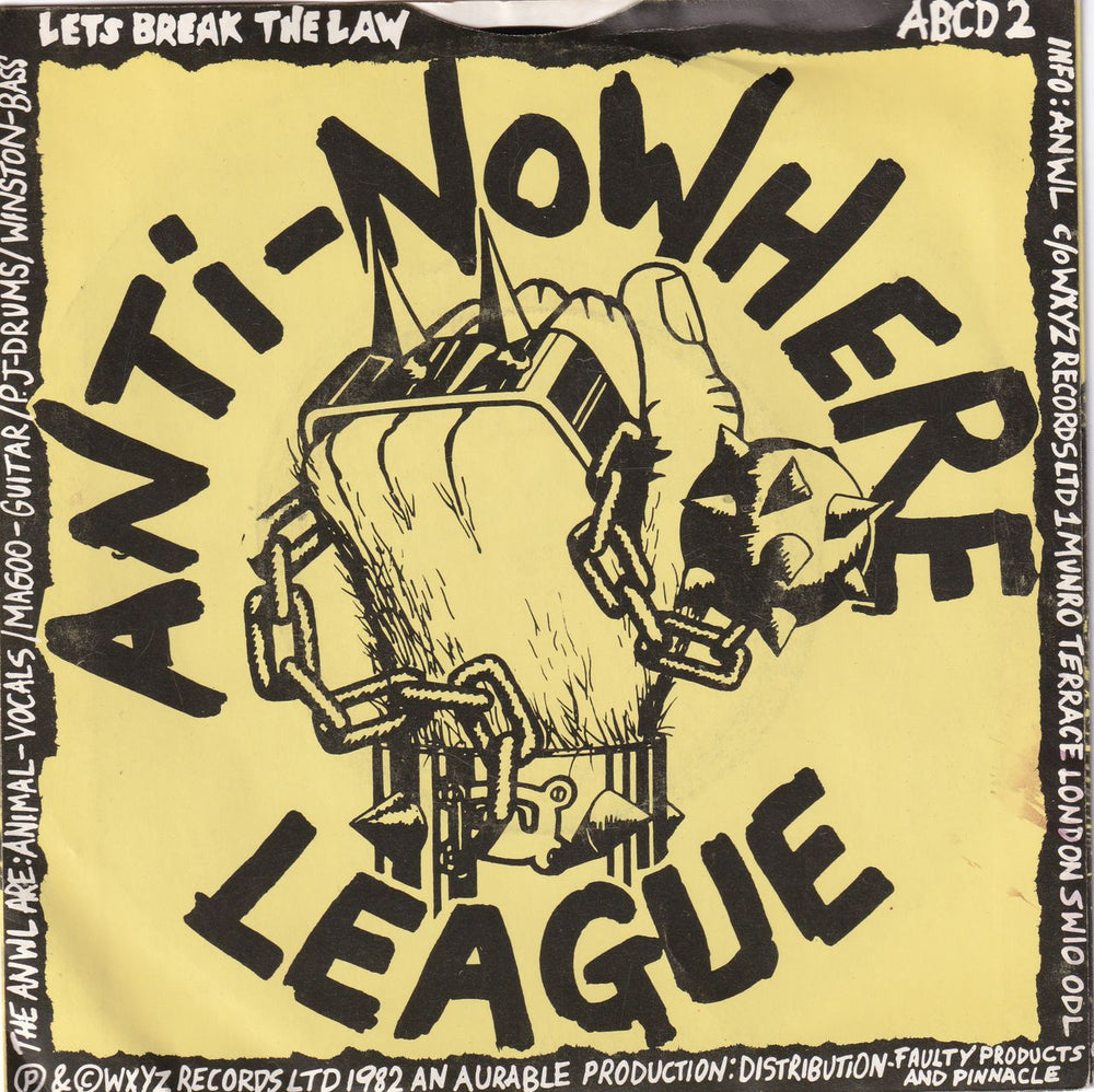 Anti-Nowhere League I Hate... People UK 7" vinyl single (7 inch record / 45) A-N07IH93937