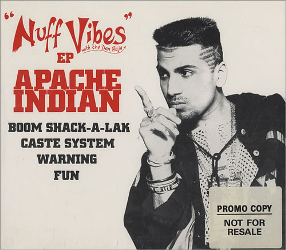 Apache Indian Nuff Vibes EP UK Promo CD single (CD5 / 5") CID560