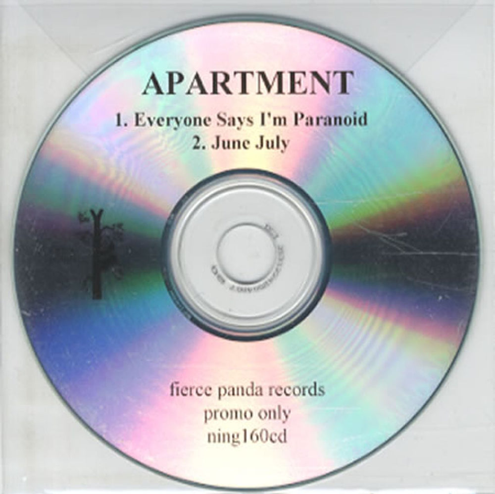 Apartment Everyone Says I'm Paranoid UK CD-R acetate CD-R ACETATE