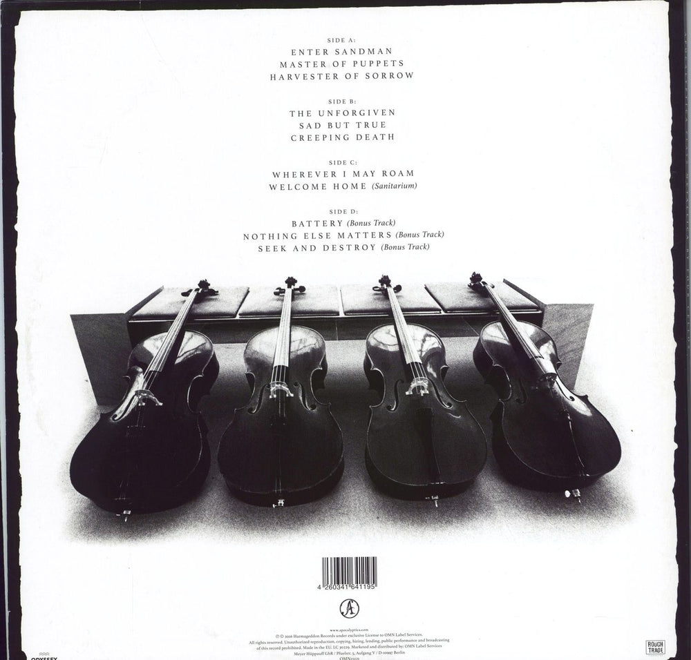 Apocalyptica Plays Metallica By Four Cellos German 2-LP vinyl record set (Double LP Album) 4260341641195