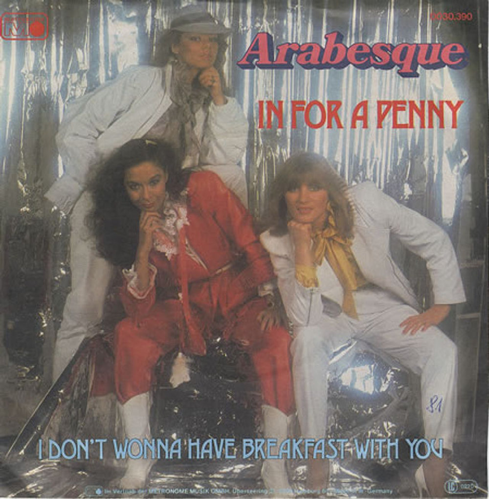 Arabesque In For A Penny German 7" vinyl single (7 inch record / 45) 0030390