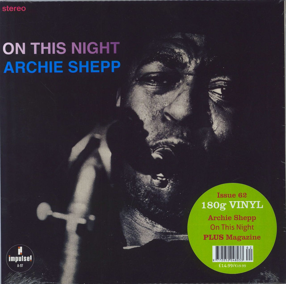 Archie Shepp On This Night - 180gm Vinyl - Sealed + Booklet UK vinyl LP album (LP record) A-97