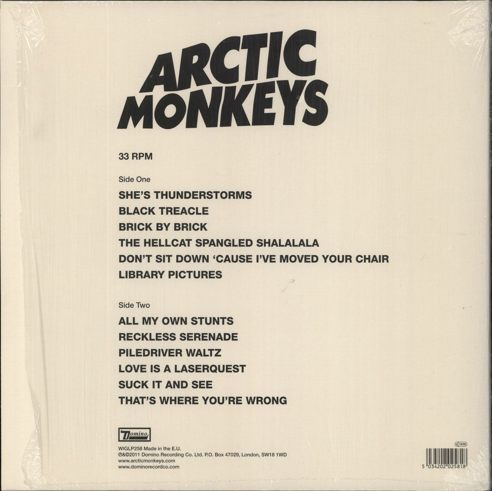 Arctic Monkeys Suck It And See - Shrink UK vinyl LP album (LP record) 5034202025818